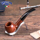 沙芬（SAVINELLI）送礼优选沙芬旗舰店珍藏一点金男士石楠木手工烟斗P335苹果626 珍藏一点金677斗型-3MM无滤芯