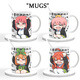 Boda de flores periféricas de cinco tamaños Nakano Miku Four Hojas de hojas de agua de alto valor anime XR1349-Taza exquisita de puñado de puñado blanco [Taza + cuchara]