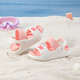 Hello Kitty children's shoes girls garden shoes children's baby beach shoes summer lightweight outdoor sandals 5887 white powder 34