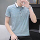 Seven Wolves summer short-sleeved T-shirt men's printed pure cotton lapel POLO shirt thin T-shirt top men 677 white XL [121-140Jin [Jin equals 0.5 kg]]