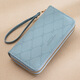 Dingtian Liying long coin wallet ladies 2024 new large capacity fashionable mother wallet double-layer clutch wallet mobile phone bag blue