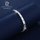 Duozun platinum bracelet for women new pt950 platinum bracelet simple woven light bracelet women's birthday gift for girlfriend 7.67g/length 15-18cm adjustable