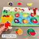 Baby reißen Bücher 0-1-2 Jahre alte Klettverbindlichkeit und Wasserwäsche Baby Frühschulbücher Kinderspielzeug 6 Monate Tier + Obst doppelseitige Pastentuchbücher