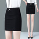 S.SOFEA high waist short skirt makes you look slim and versatile professional black black 9906 3XL 130-140Jin [Jin equals 0.5 kg]