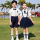 G.DUCKKIDS小黄鸭幼儿园园服夏装儿童校服套装小学生夏季班服英伦毕业照服装 6630-1女童套装 130 建议120-125cm5-6岁