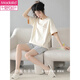 Modal women's pajamas for women in summer pure cotton soft skin-friendly shorts simple casual girls can wear home clothes outside 719 XL 115-135Jin [Jin equals 0.5 kg]