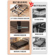 Saishan folding bed single bed household adult simple bed double bed 1 meter 2 dormitory rental house hard bed iron bed lunch break [thickened steel frame] 100*196cm 40% off