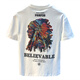 
Beihai 2 Lane American heavyweight short-sleeved T-shirt men's new summer high-end trend Indian print versatile T-shirt Black [JSW9903#] 3XL suitable for 151-165Jin [Jin equals 0.5 kg]