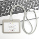Huluo Luo Fashion Round Rope Lanyard Tarjeta de empleados Tarjeta de autobús Tarjeta de trabajo Tarjeta de trabajo Tarjeta de campus Bus C5 White Horizontal Version + 9734 White Round Rope