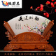 妙普乐新中式天然阿富汗玉石平安扣摆件玉酒柜装饰品客厅办公室博古架 A9756-鸿运当头带木底座+黄 35cm