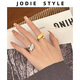 DL 1998 18k plated ring European and American style light luxury titanium steel plated 18K gold color-preserving opening for women metal versatile in A gold (half opening can be fine-tuned) opening adjustable