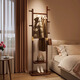 Yimo coat rack solid wood floor-standing household vertical clothes rack bedroom storage storage hanger walnut color single layer 38