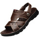
Red Dragonfly (RED DRAGONFLY);RED DRAGONFLY Fang Ship Store Flag [Real Cowhide] Top Cowhide Sandals Men's Real Leather Summer and Autumn Men 9928 Brown Top Cowhide 40