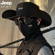 
JEEP SPIRITJEEP sun hat UV sun protection mask universal trendy outdoor gift black three-piece set (687 models) adjustable