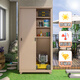 
Filit home sun protection balcony storage cabinet bedroom sliding door iron wardrobe outdoor waterproof storage cabinet steel cabinet height 1000* width 825* depth 550mm