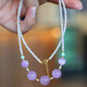 Hanjin Palace Kunzite Pearl Clavicle Chain Jade Millet Beads Simple Fashionable Versatile Sweater Chain Gift Kunzite Pearl Necklace