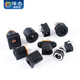 Zejie DC power plug and socket male and female connector adapter conversion female socket male 5.5-2.1/2.5MM3.5 DC-022A 5.5*2.5/22 wire with waterproof cap