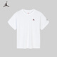 NIKE JORDAN Nike AJ children's summer T-shirt summer new moisture-absorbent and breathable children's short-sleeved pure white 150/72 recommended height 140-152cm