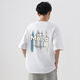 Jüdische Herrenkleidung 2025 Sommer Neuer einfacher Drucktrend-Trend-Kleidung vielseitiger Mode Lose kurzärmelige T-Shirt E8 White 210a 2xl 180/96a