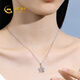 China Gold (CHINA GOLD) Star Platinum Necklace Women's Platinum Pendant Light Luxury and High-Level 520 Valentine's Day Gift for Girlfriend and Wife's Birthday Platinum Star Pendant* with Silver Chain