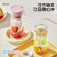 Cui Dahuang Water Cup Girls Summer Simple Hand Cup Tritan Children's Tea Cup Tea Water Separation 550ml (White)