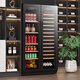 BAIKAILUN double-door double-temperature wine cabinet, door-to-door thermostatic wine cabinet, ice bar, wine cabinet, home living room refrigerator, office tea and beverage display cabinet, wine and fruit preservation refrigerator, 1.76 meters | dual temperature | all-in-one cabinet | red wine ice bar 418L thin section