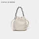 Cinvaikrose Light Luxury Bag Damenbeutel 2025 Neue Kette Eimer-Tasche One-Shoulder Crossbody Body Chinese Valentinstag Geschenk weiß [Geschenke an meine Freundin und Frau sind von Herzen und praktisch]