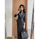 Xia Dian Suding Queen (SE.PSTP) has a strong aura and hits the streets with light luxury temperament. Professional suit skirts, commuter women's style suits and skirts, two-piece set. Gray L. Recommended 109-118 Jin Jin is equal to 0.5 kg