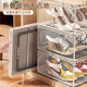 Kaximu installation-free shoe box storage multi-functional dust-proof transparent drawer shoe cabinet artifact space organization folding rack Upgraded double door model丨Transparent white 4# 60*30* Dust-proof and moisture-proof Shoe bag丨No steel frame + 1