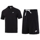 Nike (NIKE) sports suit men 25 autumn new fashion polo shirt breathable short-sleeved T-shirt casual knitted shorts two-piece set. FN3895/010+DX0767/010 L/175 [recommended weight 130/150Jin [Jin equals 0.5 kg]]