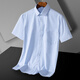 
MONTAGUT 2025 high-end brand men's short-sleeved shirt middle-aged business DP pure cotton formal wear professional workwear free solid color lining DX6636 45