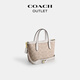 COACH Outlet Women's Bag Classic Logo CITY Mini Tote Bag Shoulder Crossbody Bag Handbag Gift City15 IM/Sand Yellow/Chalk White