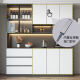 Shantoulin Village 2025 new solid wood side cabinet storage high cabinet integrated against the wall simple living room light luxury cabinet household wine cabinet collection 12240*40*220 package installation All solid wood dishes for household purchase installation