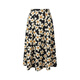 Gloria Skirt Wearing 2025 New High Waist Printed Skirt A-Line Skirt 1E5R2B140 1DD Black Gold Hand-painted Orange Flower M