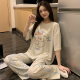 梦鸾睡衣女2025新款夏季短袖短裤可爱卡通小狗三件套可外穿休闲家居服 684-3 蝴蝶结狗 M