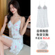 
Langsha pajamas for women in summer new ice and snow silk suspender sexy beautiful back pure and sexy women with chest pad nightgown home clothes AM11965 M