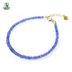 Chi Xing Tanzanite Bracelet for Men and Women East China Sea Crystal Agate Jade Jade Blue Gemstone Scattered Beads Faceted Disc Beads Bracelet Shape-Shaped Plain Circle Approximately 3mm