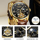 
OLEVS 520 Valentine's Day Gift Couple Watch A pair of fully automatic mechanical watches multi-functional gifts for boyfriend and girlfriend 3601+6636 Black and Red [Lifetime Warranty]