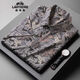 Classic Car (Laoyeche) Sommer Herrenhemd Blumen lose große Eis Silk Kurzarm Trendy Fett Hemd Männlich Fett extra großer halbe Ärmel 9207 Schwarz L.