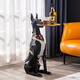 Light luxury creative desktop Internet celebrity Doberman Pinscher ornaments Nordic entrance living room gift TV cabinet next to home soft decoration Large black gentleman Doberman Pinscher - 74 cm