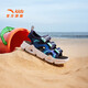 ANTA Children's Sandals Boys' Shoes 2025 Summer New Velcro Outdoor Arch Open Toe Sandals New Ink Blue-5 30