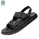 Spechts Sandalen Herren 2025 Sommer Neues modische All-Match-Sandalen mit Rutschstrandschuhen Herren Sandalen schwarz 9903 38