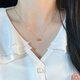 DOMEN French 18k gold-plated rose gold necklace small waist gold color light luxury niche girl style clavicle chain jewelry rose gold