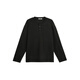BODYDREAMBM Henry collar heavyweight T-shirt textured long-sleeved men's autumn bottoming shirt loose casual top black S 110Jin Jin is equal to within 0.5 kg