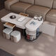Yijing style multifunctional microcrystalline stone retractable kungfu coffee table modern living room household high-end kettle integrated tea table multifunctional kungfu coffee table with socket comes with kettle + purified water bucket + waste water bucket + 2 stools