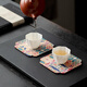 Tang Feng Dunhuang Cultural and Creative Tea Towel Coaster Home High-end Tea Table Special Absorbent Towel National Fashion Rag Double-sided Tea Cloth Pad Dunhuang Coaster 6 Pack