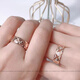 OEMG high version coco rhombus ring for women 18K gold small fragrant rose gold ring couple rings stacked high-end fine version diamond-free white gold correct version No. 5