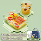 Ye yu 30 Tage 1063 Stücke Glas Lunchkinokintenarbeiterin Mikrowellenofen Heizung Spezielle Lunchbox mit Deckelpartition Frische Box-Isolierung Qingxinlu kann gekühlt werden und mikrowavierbares Dreipack 1048ml (Transportverlust) (Transportverlust)