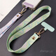 Xinzhu mobile phone lanyard national style rich auspicious clouds long style ins wide version painted cloth strap does not strangle the neck long style women's outdoor travel men's anti-lost mobile phone case key lanyard new purple-rich auspicious clouds painted woven lanyard + purple long clip + small lanyard