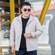 Fhhuabd Plus Fat Jacket Fat Jacket Fat Jaqueta delgada Spring and Autumn Flow Tend tendencia Top Clothing 826 Spring and Autumn Black l 100-120Jin [Jin equivale a 0.5 kg]